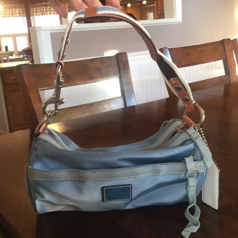 Coach Blue Satin Purse